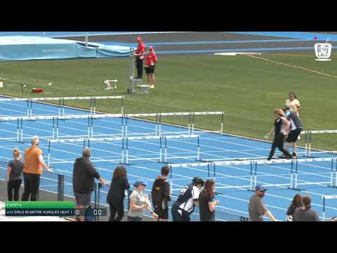 U13 Girls 80m Hurdles Heat 1: 2021 State Combined Events Championships // LAVicTV