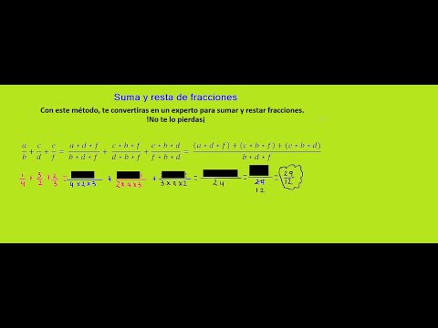 Suma y resta de fracciones heterogéneas (SUPER FACIL )