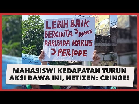 Viral, Mahasiswi Kedapatan Turun Aksi Bawa Ini, Netizen: Cringe!