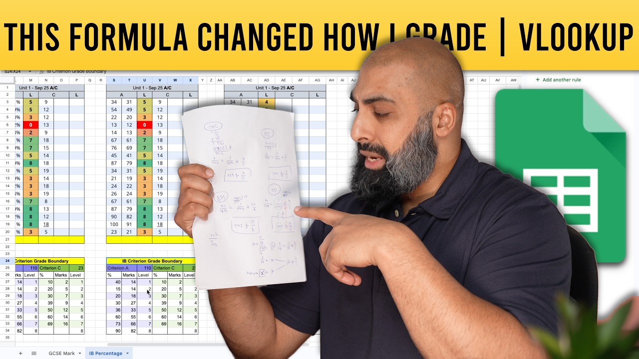 VLOOKUP in Google Sheets for Teachers | Auto Gradebook Template