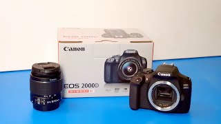 Canon EOS 2000D DSLR 24.1 MP + EF-S 18-55mm IS II Kit, unboxing