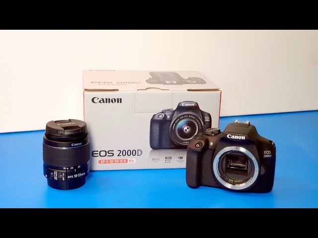 Vídeo relacionado con Canon EOS 2000D - Cámara réflex de 24.1 MP (CMOS, Escena inteligente automática, 9 puntos AF, filtros creativos, EOS Movie, Full HD LCD 3", WiFi/NFC) negro - Kit con objetivo EF-S 18-55mm IS II