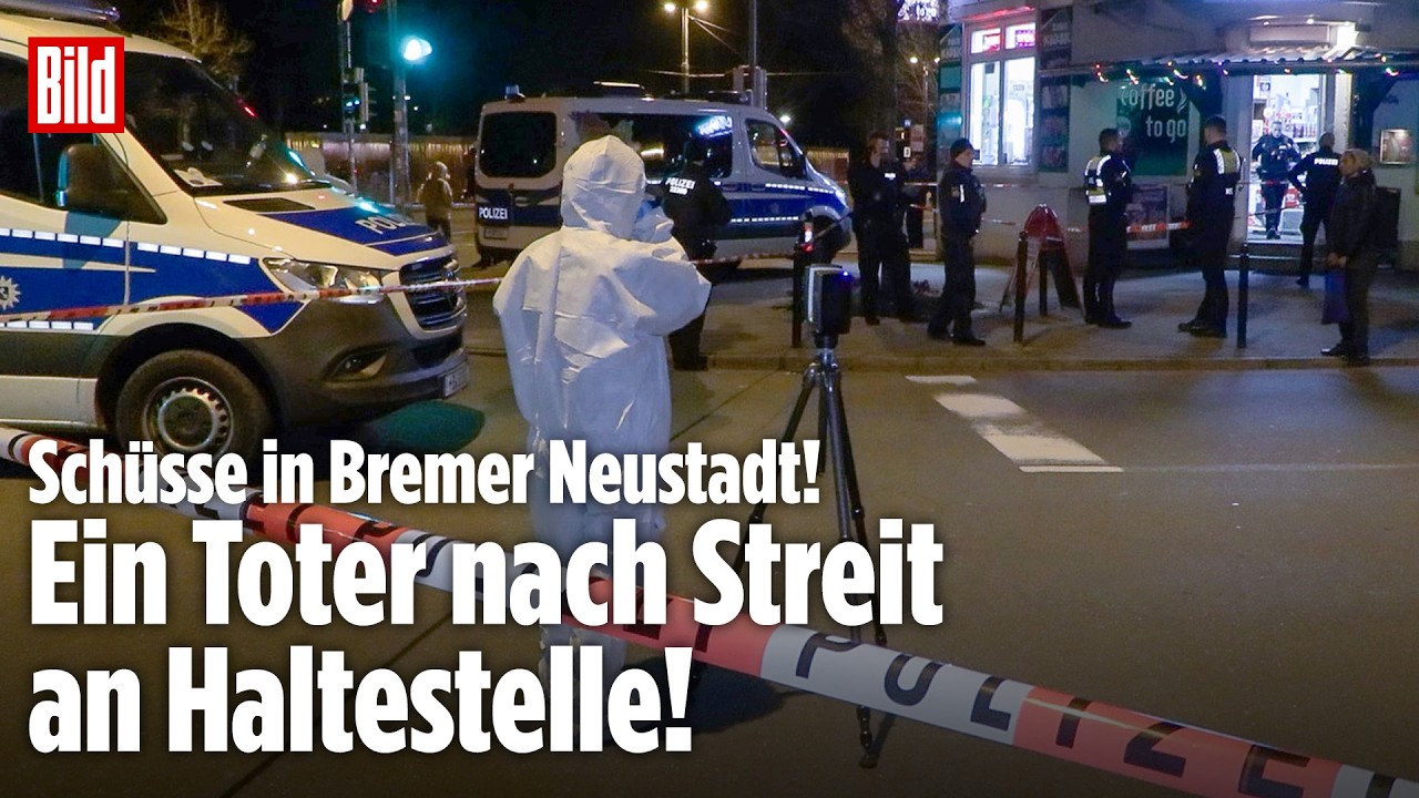 BREMEN: Mann (32) stirbt nach Schüssen an Haltestelle! Großeinsatz der Polizei nach Bluttat!