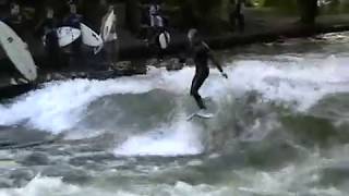 River Surfing in Germany - Englisher Garten, Munich, Germany, 2005
