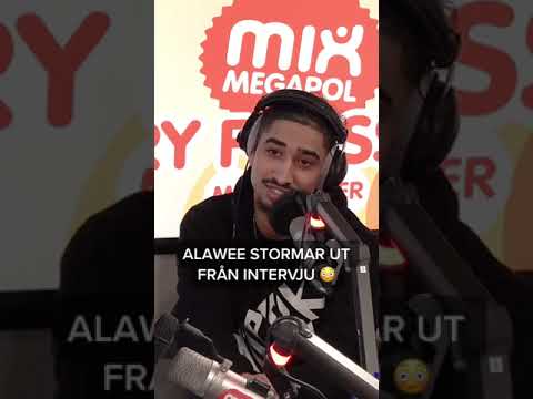 Rapparen Alawee stormar ut från intervju med mix megapol
