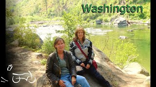 preview picture of video 'Girls cross country motorcycle trip on a Himalayan and BMW to Sturgis.  Part 1'