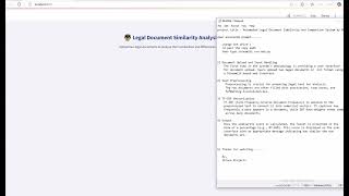 Automated Legal Document Similarity and Comparison System by NLP