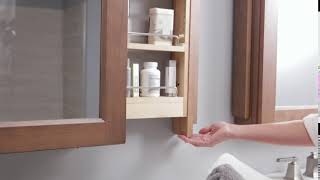 Vanity Mirror with Side Pullouts