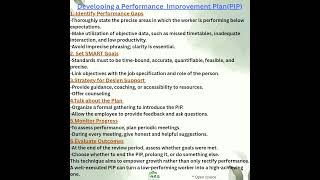 Developing an Performance inprovement plan (PIP)