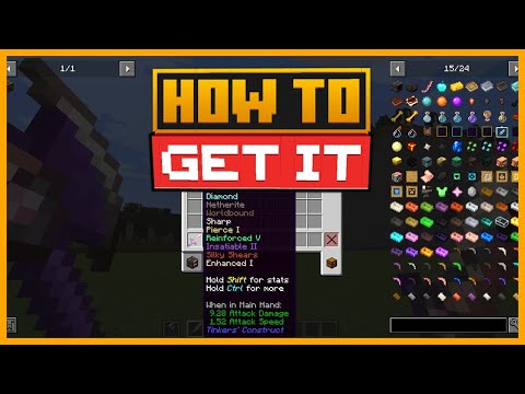 🟨 HOW to HAVE the BEST SWORD/TOOL with the MOST DAMAGE - TINKER'S CONSTRUCT MOD MINECRAFT