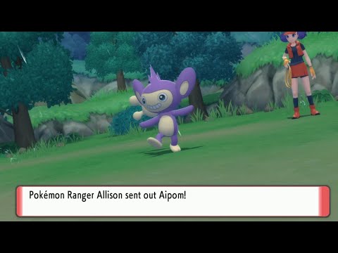 How to find a trainer with Aipom #63. Pokemon brilliant diamond & shining pearl BDSP