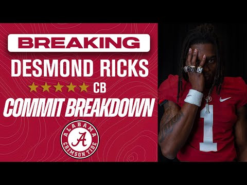 Desmond Ricks COMMITS to Alabama Football | Nick Saban lands ANOTHER 5-star recruit | Highlights