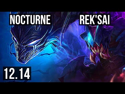 NOCTURNE vs REK'SAI (JNG) | 8/1/9, 2.6M mastery, 1900+ games, Dominating | EUW Diamond | 12.14