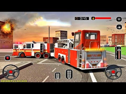 Fire Truck Driving School 911 Emergency Response - Double Steerling - Android Gameplay 2020