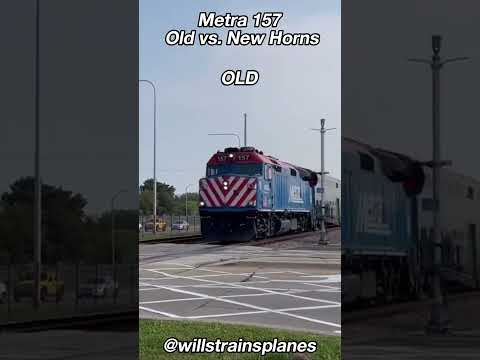 Metra 157 - Old vs. New Horns  #train  #metra