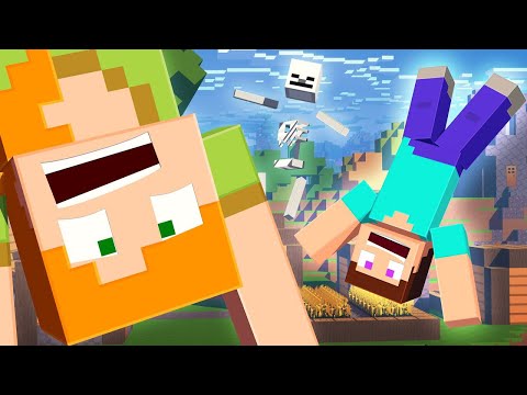ALEX TURNS OFF GRAVITY! Minecraft Animation - Alex and Steve Life