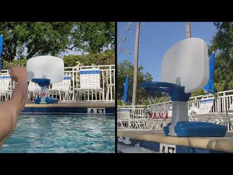 Splash & Dunk in a Game of Pool Basketball | Pooltime Basketball Hoop | American Home by Simplay3