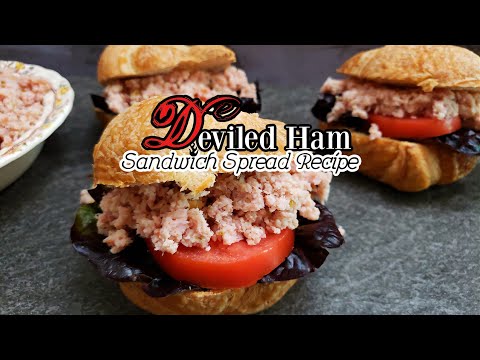 Easy Deviled Ham Recipe - a no mayo ham salad sandwich spread