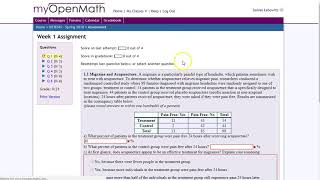MyOpenMath Assignments