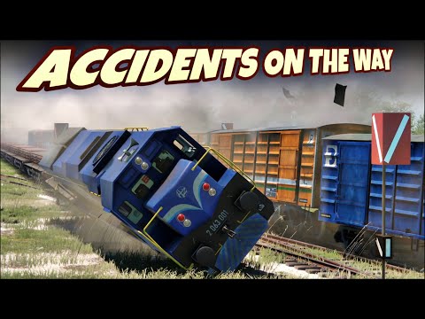 Accidents On The Way - Train Crash Compilation - Derail Valley Part 24
