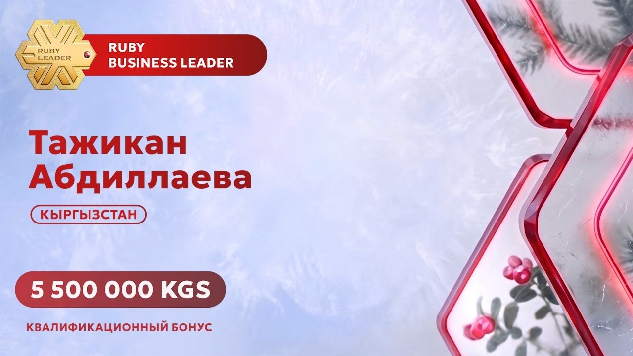 Ruby Business Leader Тажикан Абдиллаева о самосовершенствовании
