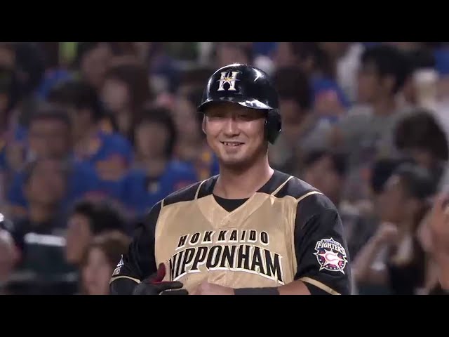 【3回表】ファイターズ・中田 頼りになる4番!! 2点タイムリーは逆転の一打!! 2016/8/7 H-F