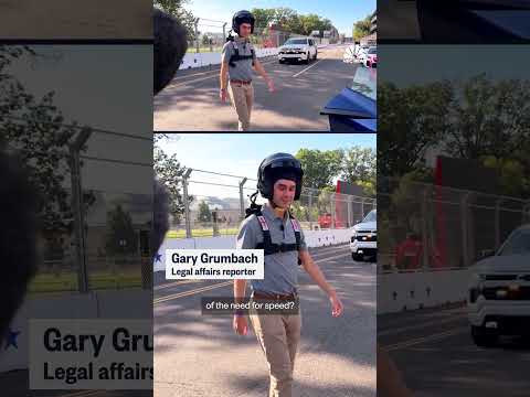 Taking a test lap on the streets of IndyCar’s D.C. Grand Prix