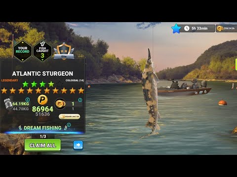 I CAUGHT 14 STAR NEW LEGENDARY FISH -- ATLANTIC STURGEON / FISHING CLASH GAMEPLAY