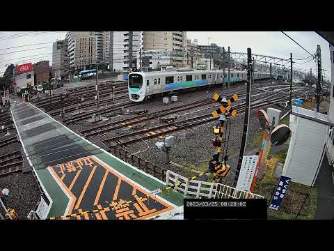 【2023/03/25 8:20〜20:00 archive】踏切ライブカメラ　西武池袋線保谷駅付近の踏切ライブ配信アーカイブ