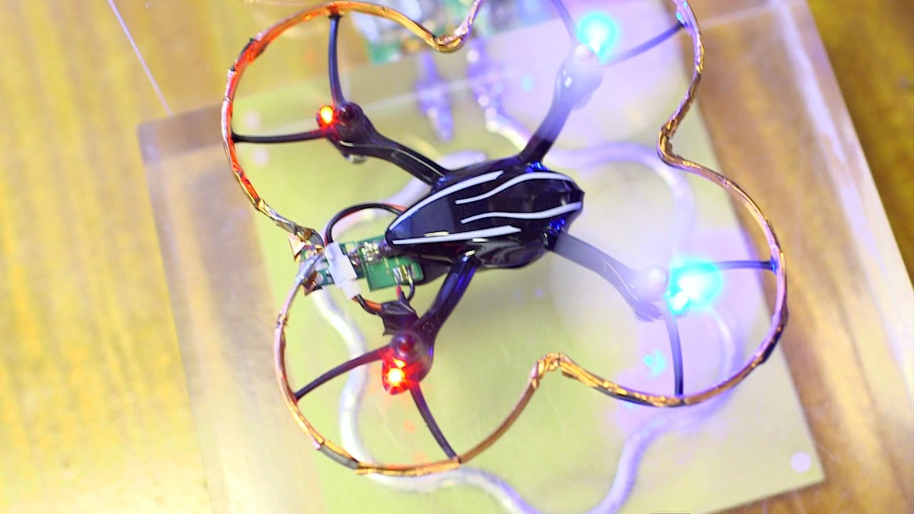 Wirelessly charging a drone in flight - BBC Click