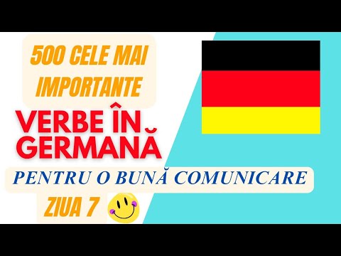 🇩🇪ÎNVAȚĂ 500 cele mai IMPORTANTE VERBE în limba GERMANĂ în 10 zile! Ziua 7🙀 A1 A2 B1 B2 C1 C2