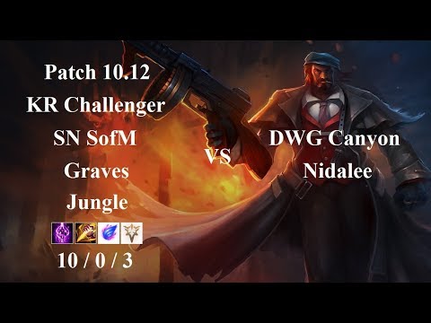 SN SofM - Graves Jungle vs Nidalee - DWG Canyon - KR Challenger 1187 LP - Patch 10.12