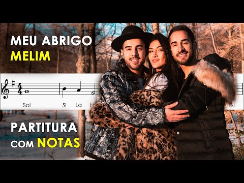 Meu Abrigo - Melim | Partitura com Notas para Flauta Doce, Violino