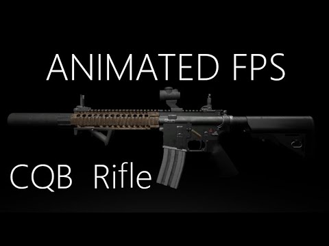 Animated FPS CQB Rifle (UE4)