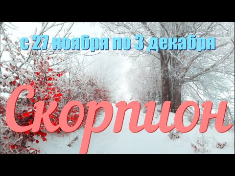 СКОРПИОН ♏️с 27 ноября по 3 декабря.