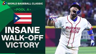 FULL AT-BAT: Puerto Rico WALKS IT OFF vs. Panama in an epic COMEBACK WIN! (Celebration included 🎉)