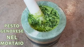 PESTO GENOVESE CON MORTAIO RICETTA ORIGINALE FATTA A MANO | FoodVlogger