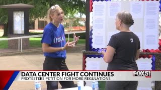 East Texans protest data centers at Smith County Courthouse