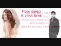 Glee How deep is your love lyrics 