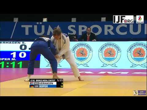 Judo 2016 Grand Prix Samsun: Verhagen (NED) - Roper (GER) [-57kg] bronze