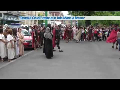 Drumul Crucii refacut in Joia Mare la Brasov