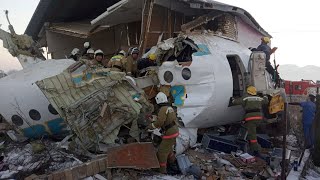video: Kazakhstan plane crash: Twelve people killed after Bek Air flight carrying 98 passengers and crew crashes in Almaty