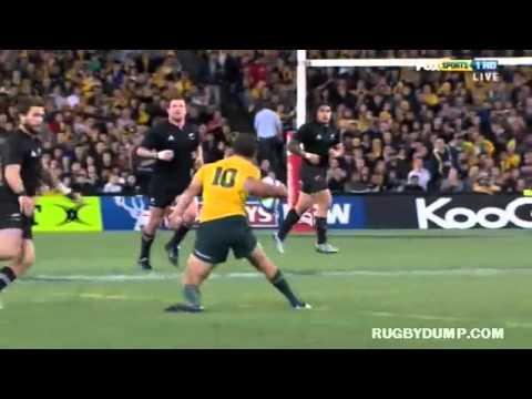 Massive side step by Quade Cooper