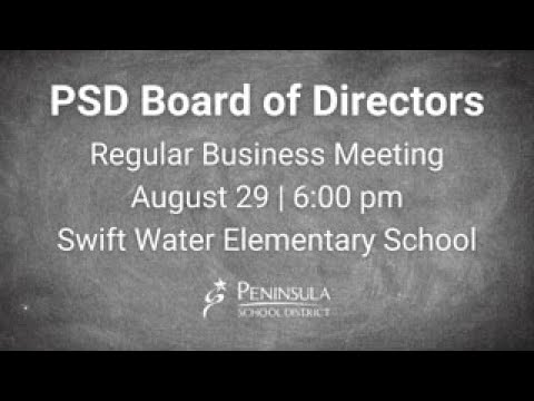 Peninsula School District Board Regular Business Meeting - 08/29/2023