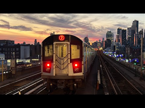 Non-Stop 7/7X Train Action at 46 St-Bliss St (Sunset)