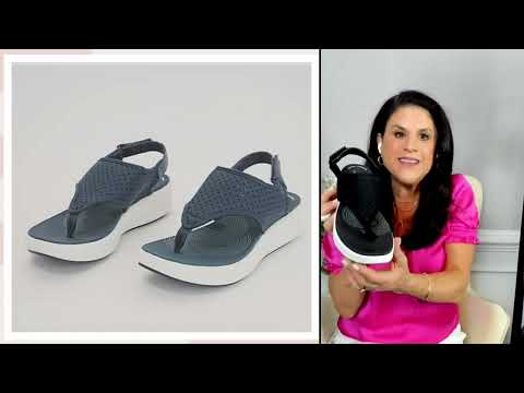 Clarks Cloudsteppers Stretch Neoprene Sandal - Drift Blossom on QVC