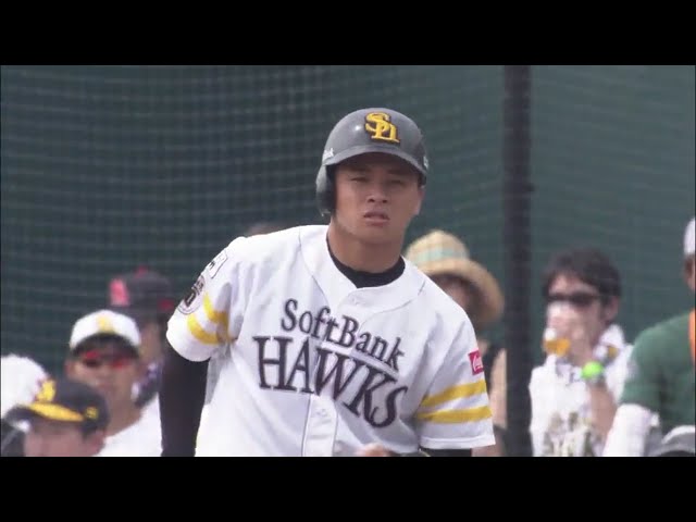 【ファーム】ホークス・谷川原 先制のタイムリーヒット!! 2018/9/17 H-C(ファーム)