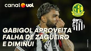 HOJE TEVE! GABIGOL APROVEITA FALHA DO ZAGUEIRO DO MIRASSOL E DIMINUI PARA O SANTOS