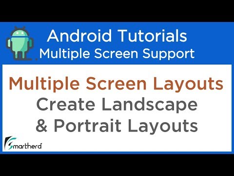Create Portrait and Landscape Layouts Android Multiple Screen Support Tutorials 2 2