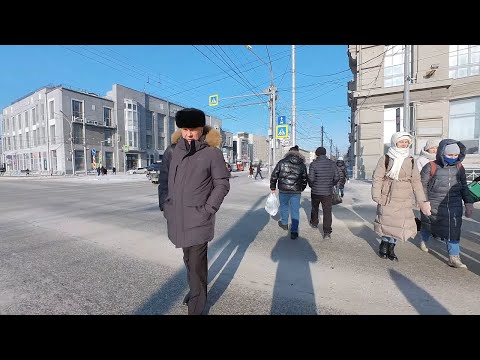 Winter in Novosibirsk: A Walk in the City Center at -30°C in the Heart of Siberia